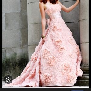 Sherry Hill blush roses gown